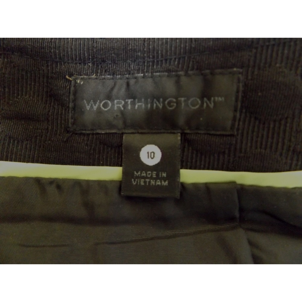 NEW womens Worthington BLACK flared skirt, size 10, lined, bumpy textured fabric - Picture 7 of 10